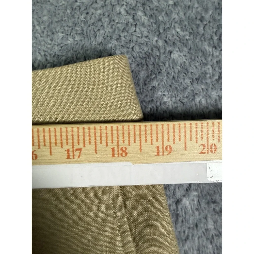 Polo Ralph Lauren 36x30 Tan 100% Linen Mens Dress Pants Trousers Made In Italy